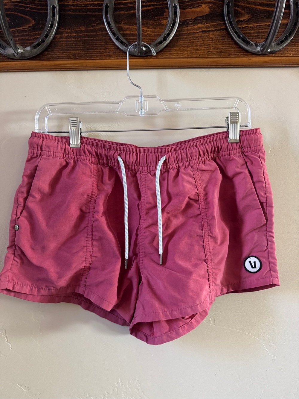 Vuori Women's Drawstring Athletic Shorts - Rose Pink